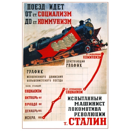 The train goes from the Socialism Station to the Communism Station. 1939.