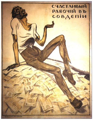 Happy worker in Sovdepia