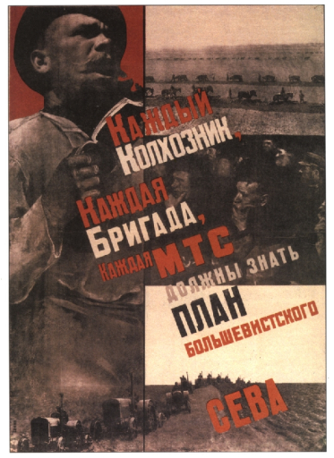 Each kolkhoznik, every brigade...