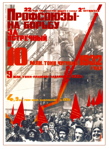 Labor union to strive for 10 mln. tonn of cast iron in 1932.
