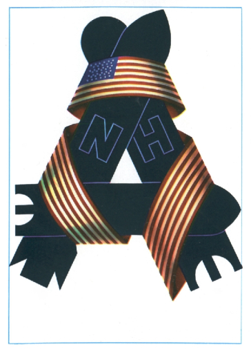 Nuclear and Hydrogen bombs wrapped into an American flag