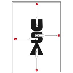 Cold war - USA with bombs inside targeting cardinal directions