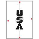 Cold war - USA with bombs inside targeting cardinal directions