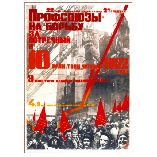 Labor union to strive for 10 mln. tonn of cast iron in 1932.